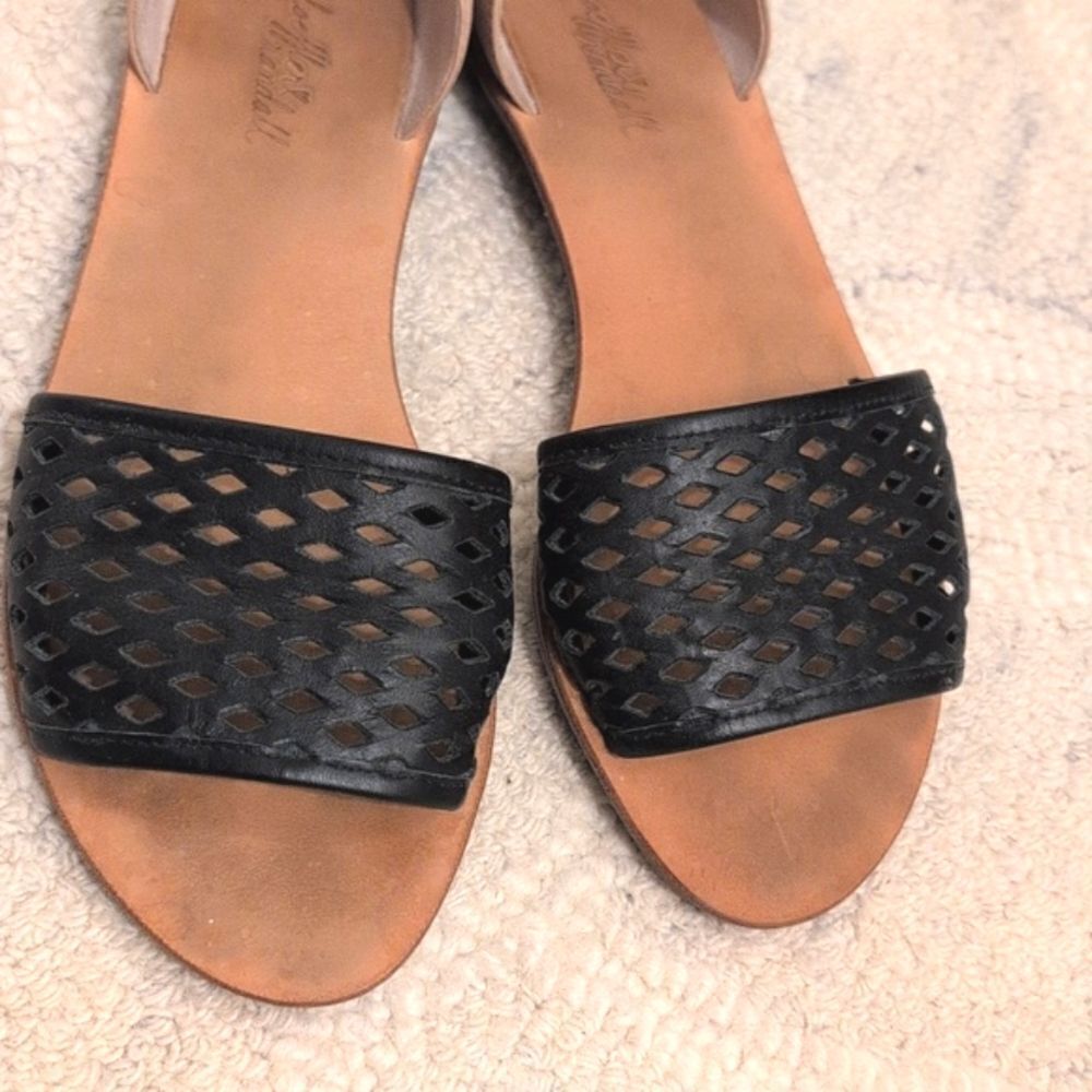 Loeffler Randall Black Sawyer Laser Cut D’Orsay Flats Size 7.5 - Picture 5 of 5